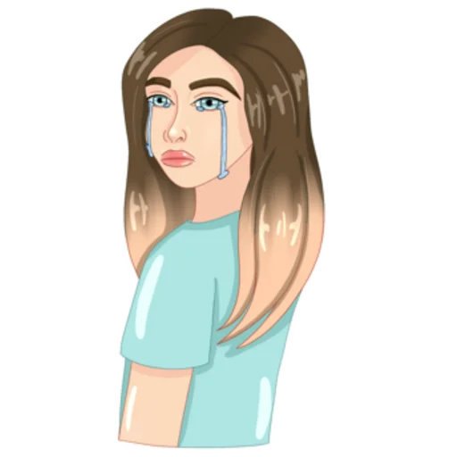 😭 Стикер «Girl from CatsiArt» для Telegram