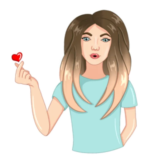 😘 Стикер «Girl from CatsiArt» для Telegram