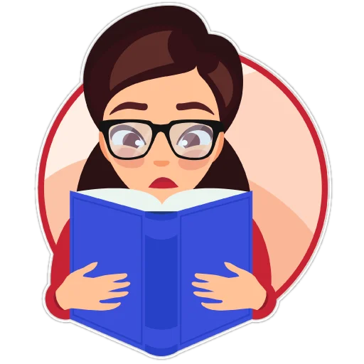 🤓 Стикер «Girls Loves Books» для Telegram