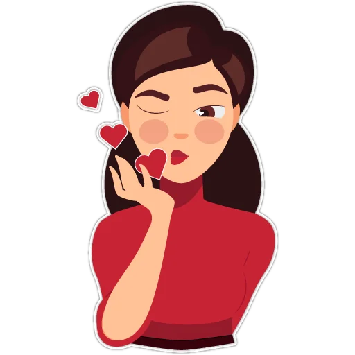 😘 Стикер «Girls Loves Books» для Telegram