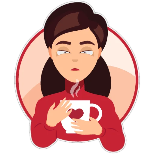 😣 Стикер «Girls Loves Books» для Telegram