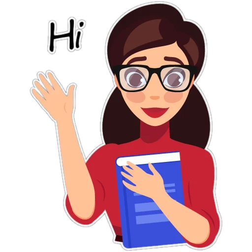 🤗 Стикер «Girls Loves Books» для Telegram