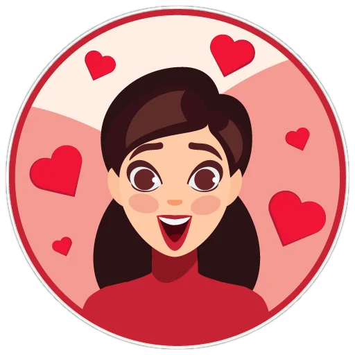 ❤️ Стикер «Girls Loves Books» для Telegram