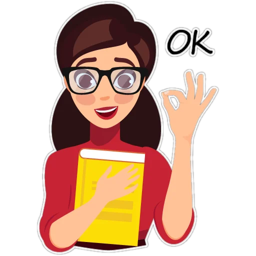 👌 Стикер «Girls Loves Books» для Telegram