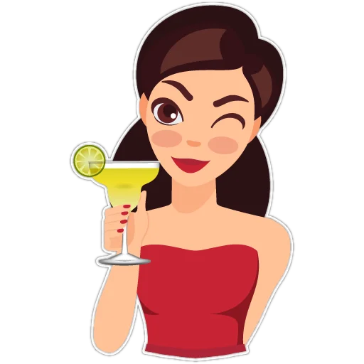 🍸 Стикер «Girls Loves Books» для Telegram