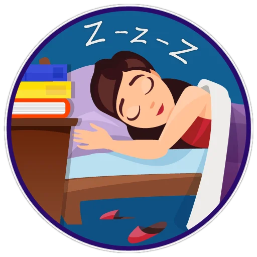 😴 Стикер «Girls Loves Books» для Telegram