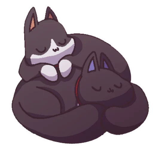 😛 Стикер «Girls and Cats» для Telegram