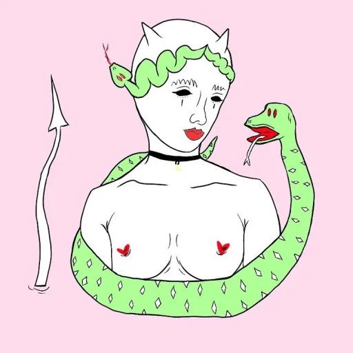 🐍 Стикер «Девушки и немного соблазна» для Telegram