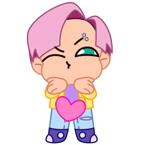 ⭐ Эмодзи «k-pop girls & boys» для Telegram