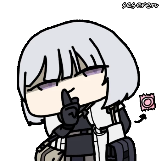🤫 Стикер «Girls Frontline 2 Seseren» для Telegram