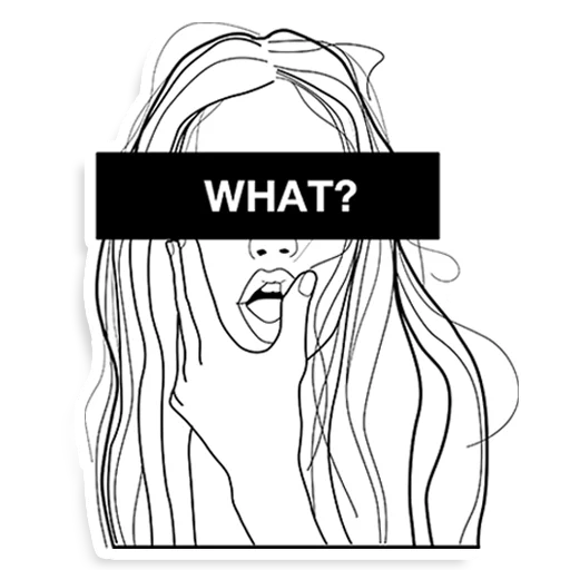 😯 Стикер «girlstalk» для Telegram