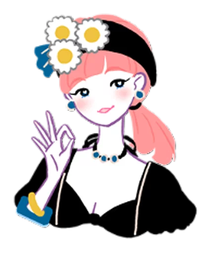 Стикерпак Girls talk club для Telegram