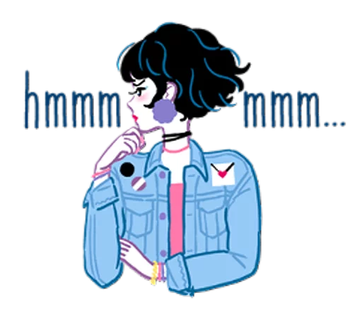 😑 Стикер «Girls talk club» для Telegram
