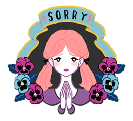 🙏 Стикер «Girls talk club» для Telegram