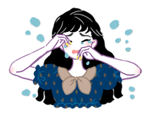 😭 Стикер «Girls talk club» для Telegram
