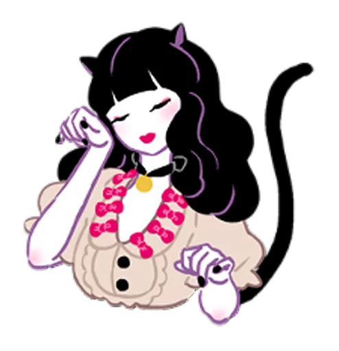 😽 Стикер «Girls talk club» для Telegram