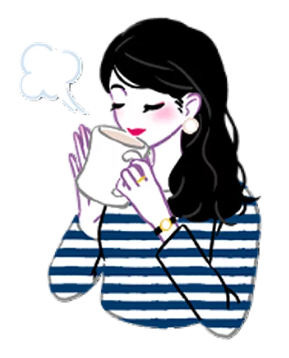 ☕ Стикер «Girls talk club» для Telegram