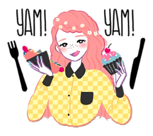 😋 Стикер «Girls talk club» для Telegram
