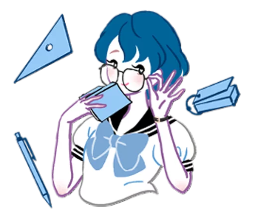 🤓 Стикер «Girls talk club» для Telegram