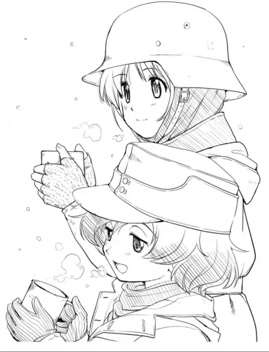 🤩 Стикер «Girls und Panzer» для Telegram