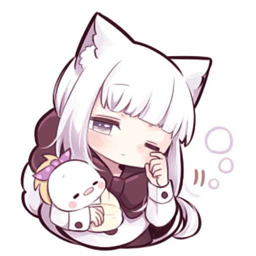 😴 Стикер «Девочка волчица» для Telegram
