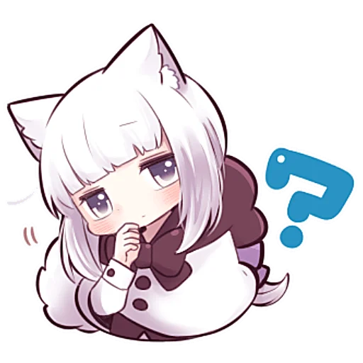 🧐 Стикер «Девочка волчица» для Telegram