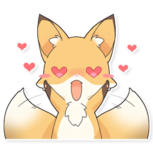 😍 Стикер «Girly Fox Remastered» для Telegram