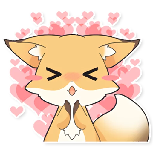 ❤️ Стикер «Girly Fox Remastered» для Telegram