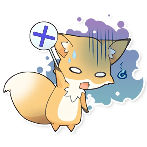 😰 Стикер «Girly Fox Remastered» для Telegram