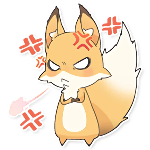 😡 Стикер «Girly Fox Remastered» для Telegram