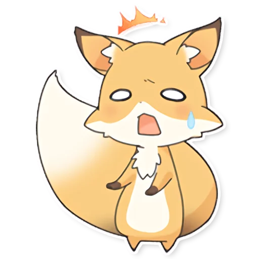 😰 Стикер «Girly Fox Remastered» для Telegram