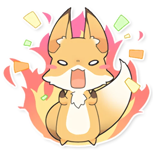 😍 Стикер «Girly Fox Remastered» для Telegram
