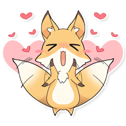 😍 Стикер «Girly Fox Remastered» для Telegram