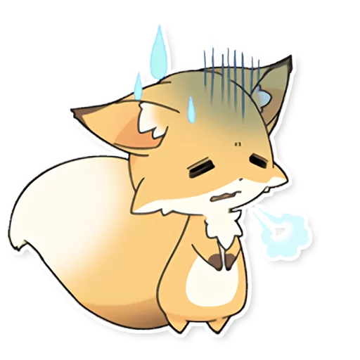 😓 Стикер «Girly Fox Remastered» для Telegram