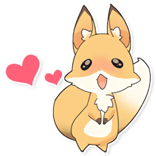 ❤️ Стикер «Girly Fox Remastered» для Telegram