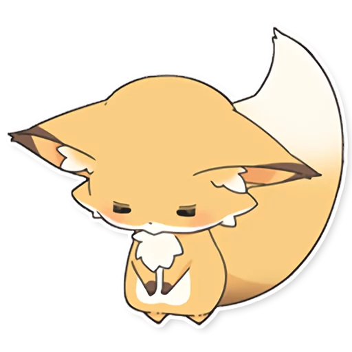 😔 Стикер «Girly Fox Remastered» для Telegram