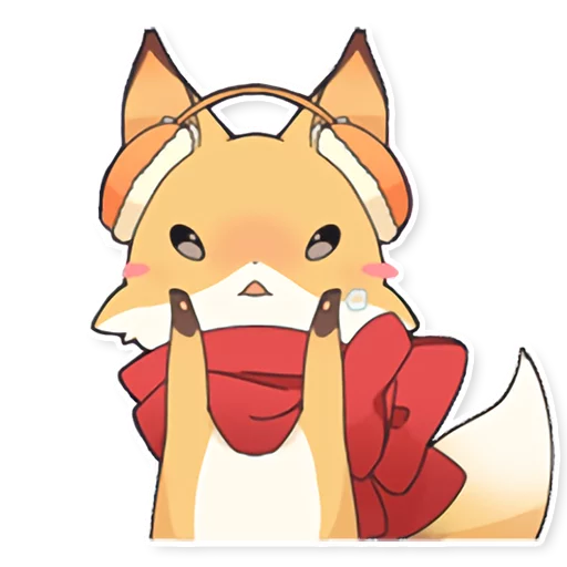🤗 Стикер «Girly Fox Remastered» для Telegram
