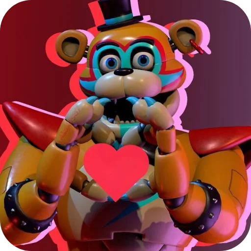 ❤ Стикер «Glamrock Freddy» для Telegram