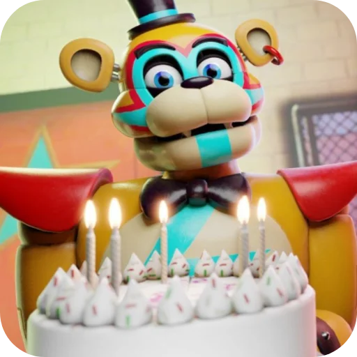 🎂 Стикер «Glamrock Freddy» для Telegram