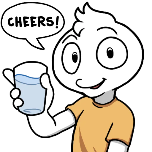 🥛 Стикер «Glass Houses» для Telegram