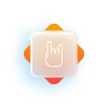 Стикер 54 glass icons