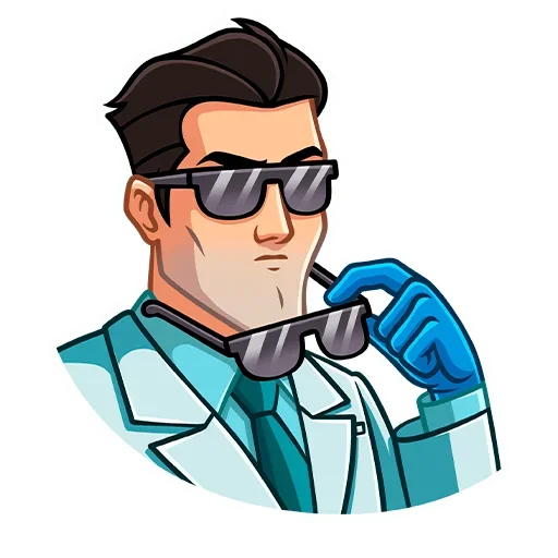 😎 Стикер «Главный врач» для Telegram