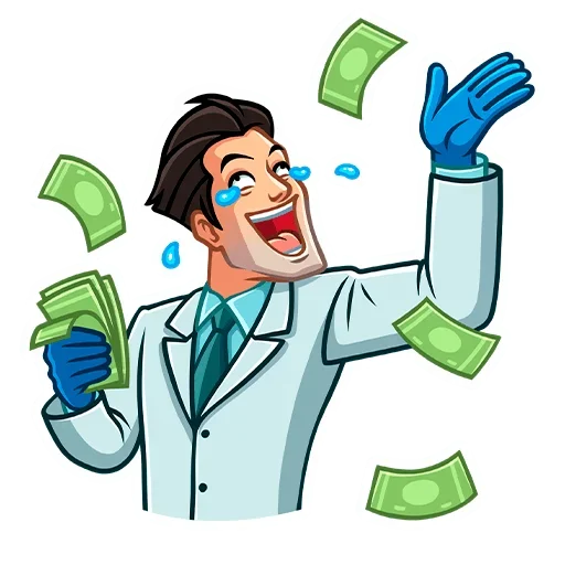 💸 Стикер «Главный врач» для Telegram