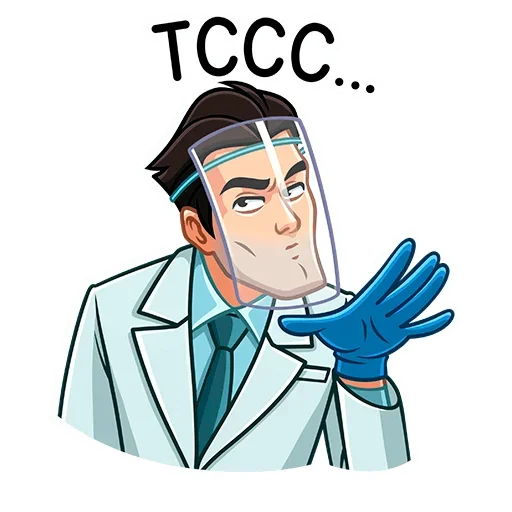 🤫 Стикер «Главный врач» для Telegram
