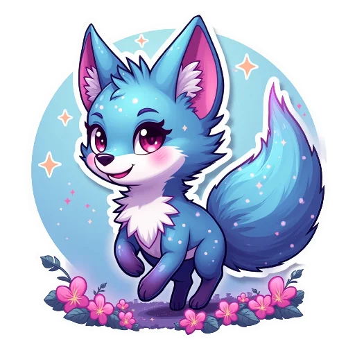 Стикерпак Glimmer Fox для Telegram