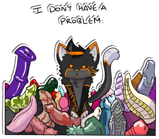 🍆 Стикер «GLITCH!» для Telegram