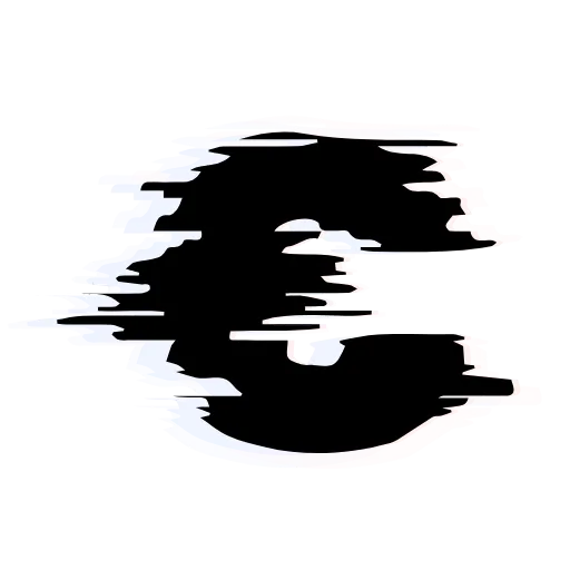 Стикер 57 Glitch Font