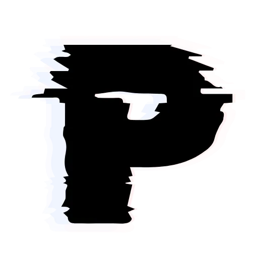 Стикер 19 Glitch Font
