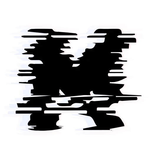 Стикер 15 Glitch Font