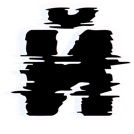 Стикер 12 Glitch Font